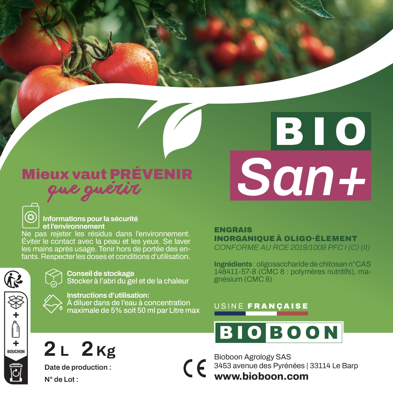 Etiquette Bio-San+ Bioboon